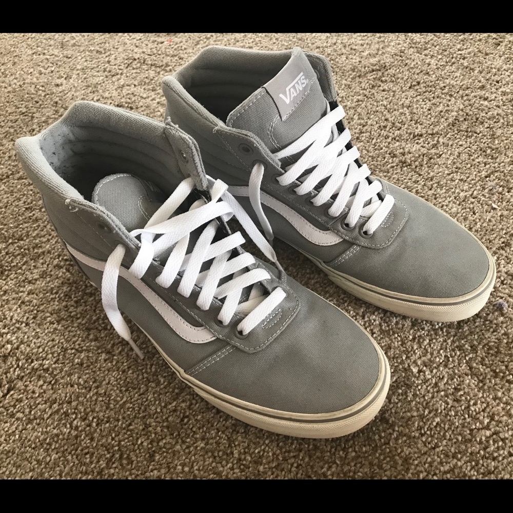 Vans Grey Ward High Top Shoes - Size 10